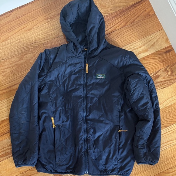 L.L. Bean Kids' reversible Fleece / puffer Hoodie - Picture 7 of 11